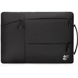 Grey Fox Laptophoes 14 inch - Laptop Sleeve - Waterdicht - Macbook / IPad / Thinkpad - Sleeve met Dubbele Ritssluiting - Zwart