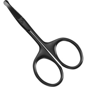 YUBBI Neusschaartje - Neustrimmer - Schaar voor neushaar en oorhaar - Stompe schaar - Zwart