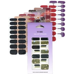 YUBBI Nail Art Nagel Stickers - Nail Wraps - Stencils - Zelfklevend - 10 Vellen - Assortiment
