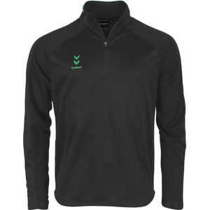 Hummel - Tulsa Ziptop - Sporttop - Zwart / Groen - 100% Polyester