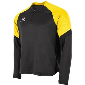 Stanno Bolt Trainingstrui 1/4-Zip Zwart Geel