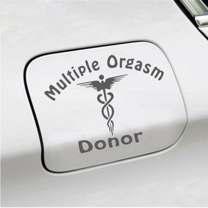Bumpersticker - Multiple Orgasm Donor - 11,1 X 14,8 - Antraciet