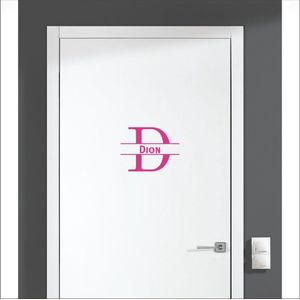 Deursticker Met Naam -  Dion - Roze