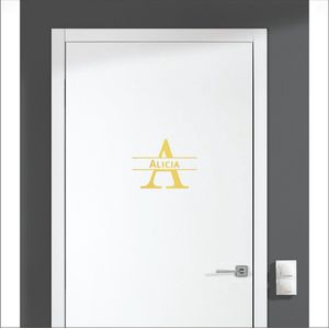 Deursticker Met Naam -  Alicia - Goud