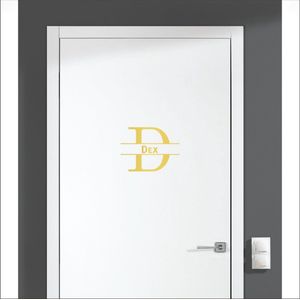 Deursticker Met Naam -  Dex - Goud