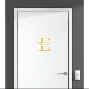 Deursticker Met Naam -  Eveline - Goud