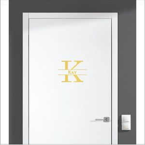 Deursticker Met Naam -  Kay - Goud