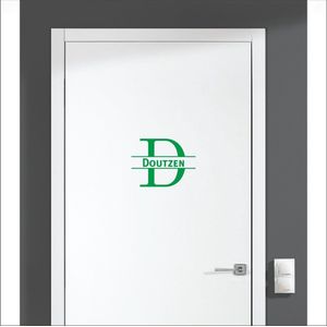 Deursticker Met Naam -  Doutzen - Groen