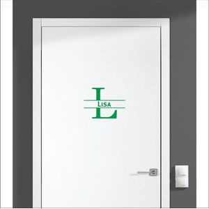 Deursticker Met Naam -  Lisa - Groen