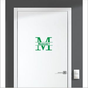 Deursticker Met Naam -  Margret - Groen