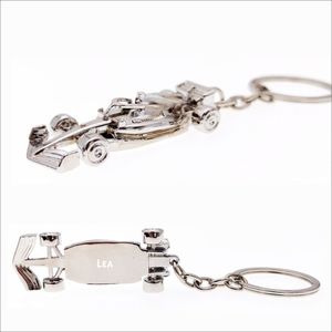 F1 Auto Sleutelhanger - Met Naam - Lea - Model 2024 - Zilver