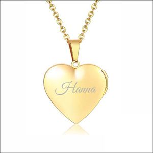 Fotohanger Met Ketting En Naam Gravering - Hanna
