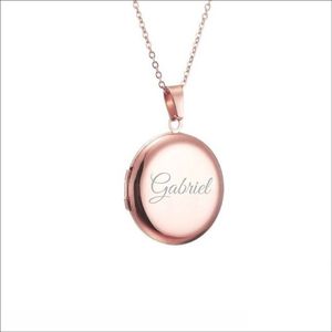 Fotohanger Met Ketting En Naam Gravering - Gabriel