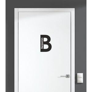 Deursticker - Benjamin - Zwart 9,6x15