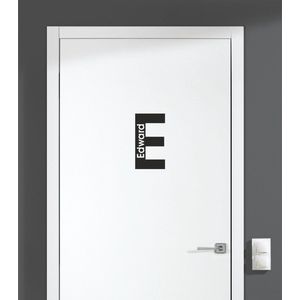 Deursticker - Edward - Zwart 8x14