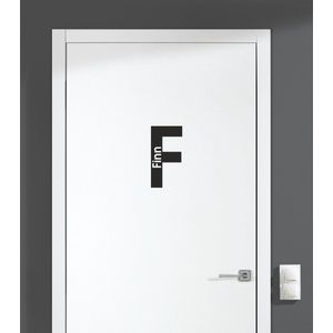 Deursticker - Finn - Zwart 7,5x14