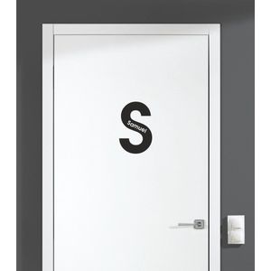 Deursticker - Samuel - Zwart 9,5x15