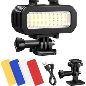 Neewer® - Onderwater - Lichte Duik - Licht Krachtige Vullamp - 10m - Waterdicht - LED-videolamp met 4 modi voor DJI - Osmo - Pocket Osmo Action - GoPro - Hero - 7/6/5 Canon - Nikon - DSLR's