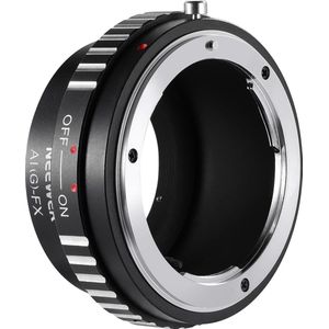 Neewer® - Lensadapter Compatibel met Nikon AI/F/G Lens op Fujifilm X-serie Camera's zoals X-T2, X-T5, X-T20, X-Pro3, X-Pro2 etc. - Matte Zwarte Binnenkant, Alleen Handmatige Scherpstelling - Model AI (G)-FX