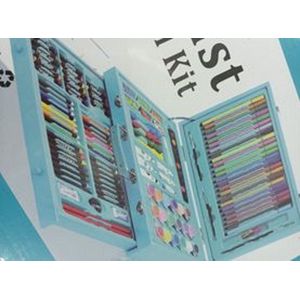 Tekendoos - Knutselkoffer -Super Artistic Tool Kit - Hobbyset - Blauw