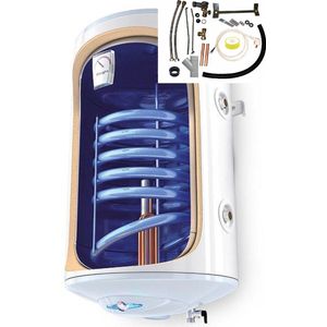 Elektrische boiler met warmtewisselaar inclusief montage set 80 L, Tesy verticale Bi-Light boiler