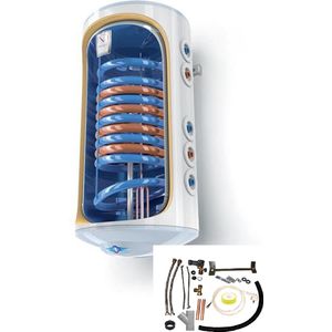 Elektrische boiler met 2 warmtewisselaars inclusief montage set voor verticale boilers 100 L, Tesy Bi-Light