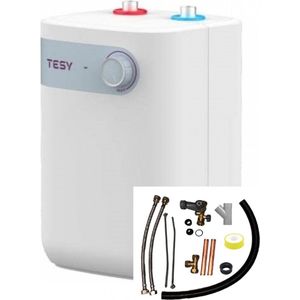 Elektrische keukenboiler met bovenuitloop 5 liter, meegeleverde installatieset, Tesy IN 5 L keukenboiler