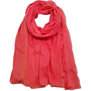 Lange dames sjaal Idris effen rood 100% katoen natuurlijk materiaal