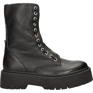 Steve Madden - Odilia - Veterboot - Zwart - Leer - Plateauzool