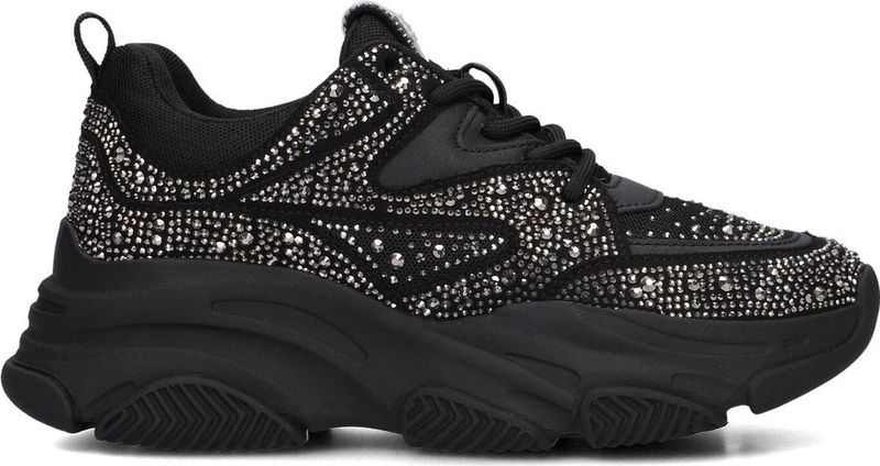 Steve Madden - Jprivy - Sneakers - Zwart/Zilver - Textiel