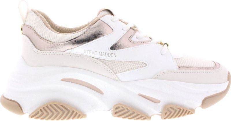 Steve Madden - Progressive - Sneakers - Ecru/Roségoud - Leer/Textiel