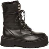 Steve Madden - Skywen - Dameslaarzen - Zwart - Echt Leer - 8 cm Hakhoogte