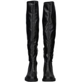 Overknee Laarzen - Leza - Effen - Ritszakken - Platte Hak