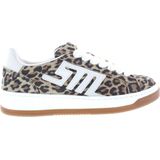 Sneakers - Laag - Glad Leer/Suède - All-over Patroon