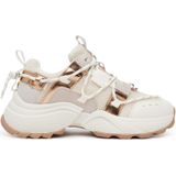 Steve Madden - Tazmania - Sneakers - Zilver/Goud/Cream - Leer/Textiel