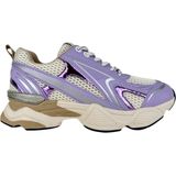 Steve Madden - Speedster - Sneakers - Wit/Lavendel - Textiel en Imitatieleer