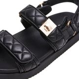 Mona-Q - Sandalen - Zwart - Kunstleer