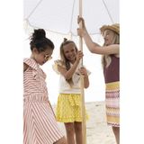 Like Flo Rok met All Over Print en Ruches Geel