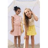 Like Flo Rok met All Over Print en Ruches Geel