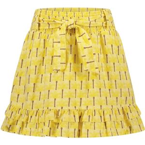 Like Flo Rok met All Over Print en Ruches Geel