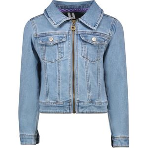 B.Nosy - Y302-5340 - Vest - Jeans - Ritssluiting - Pofmouwtjes