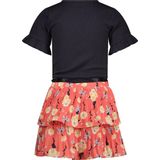 Le Chic - SILA C302-5894 - Jurk - Roze - Jersey - Bloemenprint