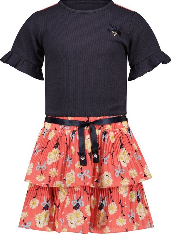 Le Chic - SILA C302-5894 - Jurk - Roze - Jersey - Bloemenprint