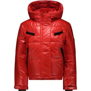 SuperRebel - Winterjas SPICY - Metallic Red - Polyester - Vaste Capuchon