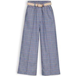 Meisjes broek palazzo geruit - Sayla - Ensign blauw