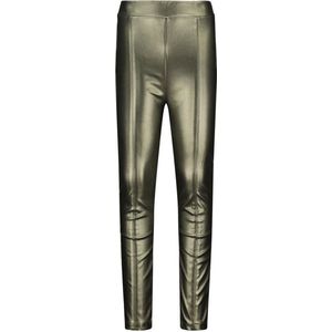 Like Flo Meisjes skinny broek nep leer - Army metallic