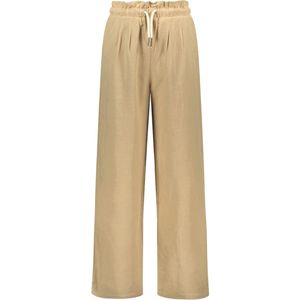 Like Flo Meisjes broek linnen wide leg - Champagne