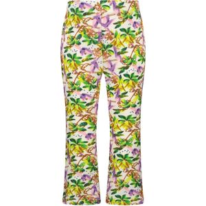 B.Nosy gebloemde flared broek groen/roze/wit