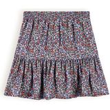 NoBell - Nadine - Meisjes Rok - Grijs Navy Blauw - Katoen