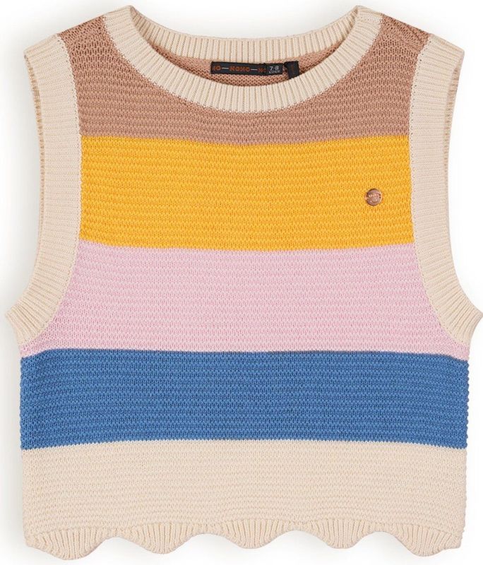 NoNo Meisjes spencer cropped gebreid - Kosmic - Pearled ivoor wit